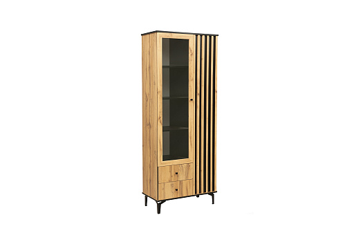 Шкаф комбинированный Либерти 51.02 дуб вотан / черный