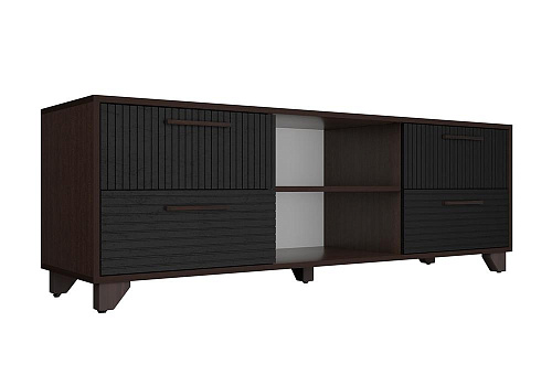 ТВ-тумба с нишей Копенгаген венге / черный матовый