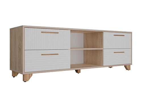 ТВ-тумба с нишей Копенгаген дуб сонома / белый матовый