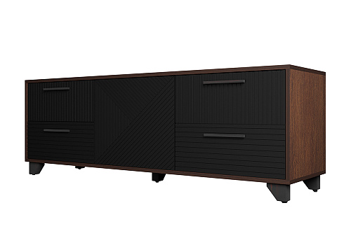 ТВ-тумба со створкой Копенгаген венге / черный матовый