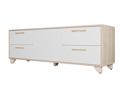 ТВ-тумба со створкой Копенгаген дуб сонома / белый матовый