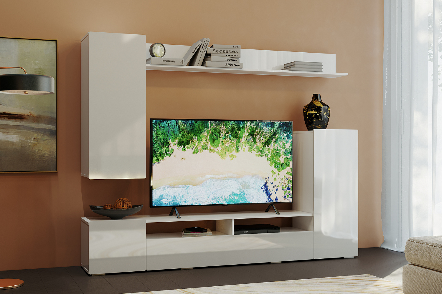 Центральная секция Диаманд белый