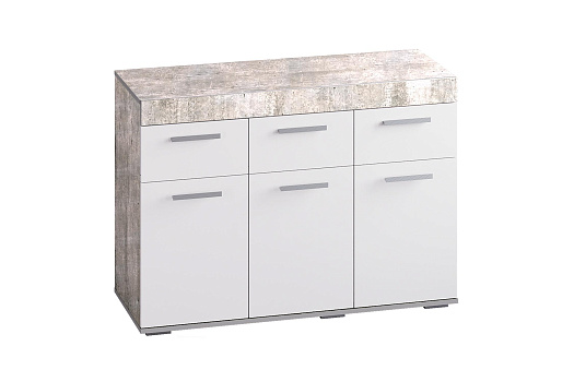 Комод Инстайл бетон / белый