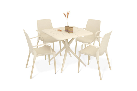 Обеденная группа SHT-DS202 бежевый / ваниль