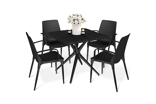 Обеденная группа SHT-DS209 черный