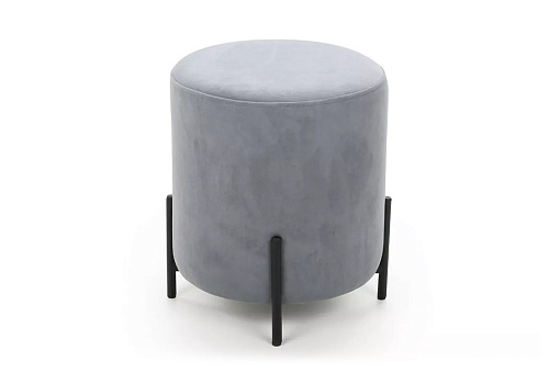 Пуф круглый Шарль серый