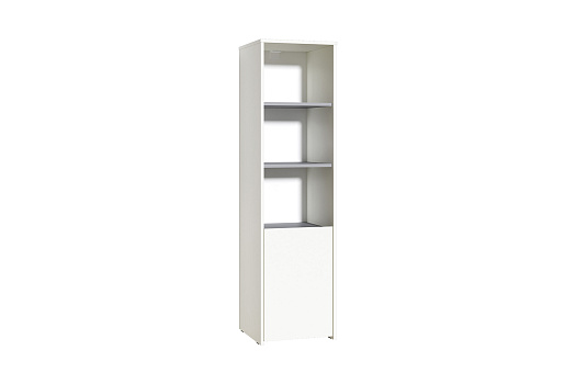 Шкаф комбинированный Торонто 13.13 белый шагрень / стальной серый