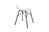 Стул SHT-ST19/S64 белый / черный муар