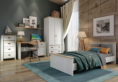 Модульная детская Тифани дуб небраска / белый