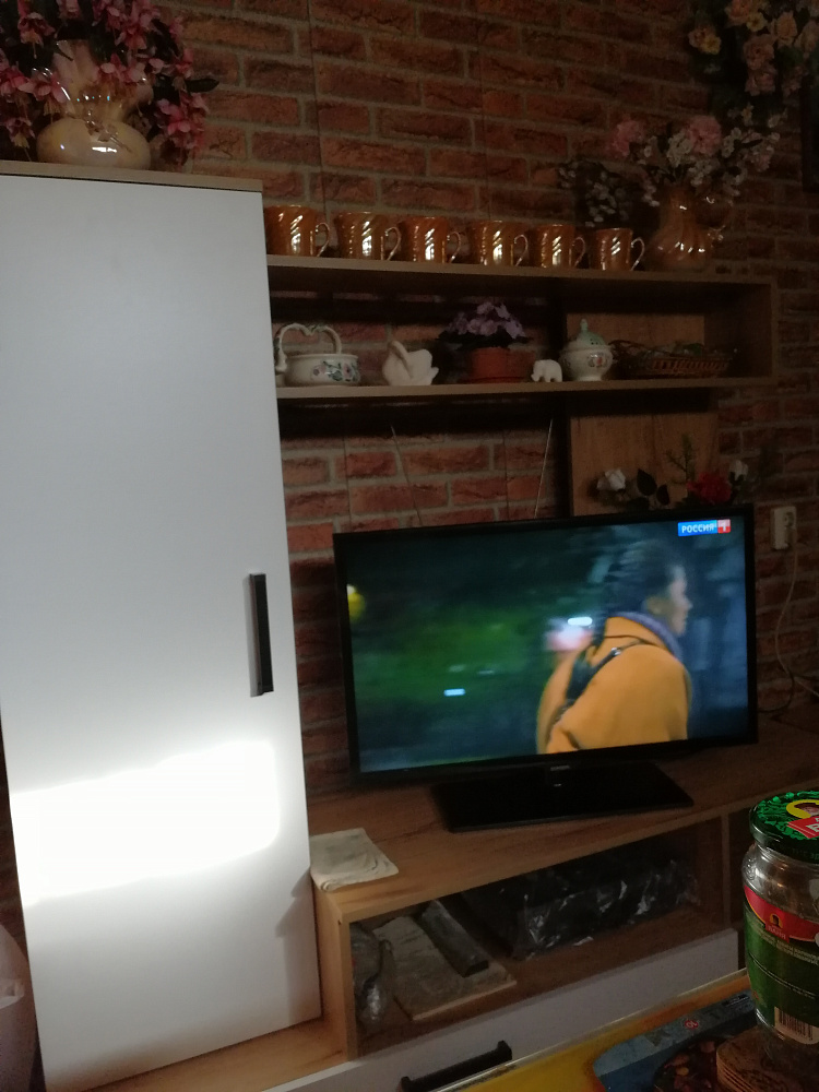 Гостиная Евро-2 графит / дуб крафт белый