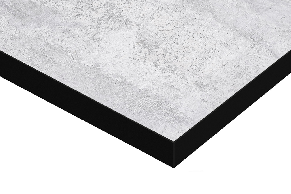 Столешница Slim 18 мм бетон светлый / черный матовый
