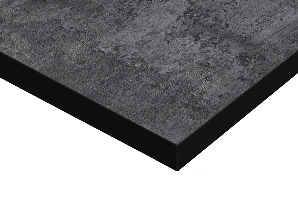 Столешница Slim 18 мм бетон темный / черный матовый