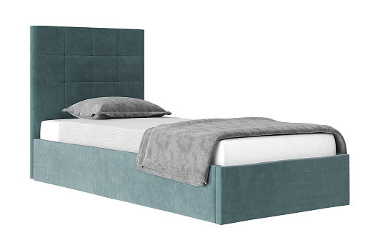 Кровать Диана 0.9 м велюр бирюзовый