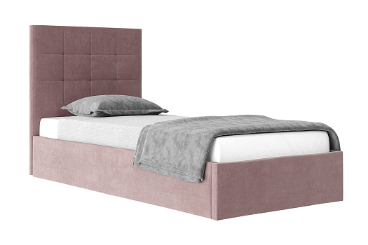 Кровать Диана 0.9 м велюр розовый