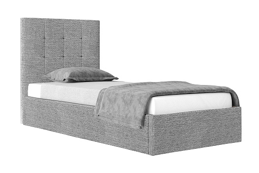 Кровать Диана 0.9 м рогожка серая