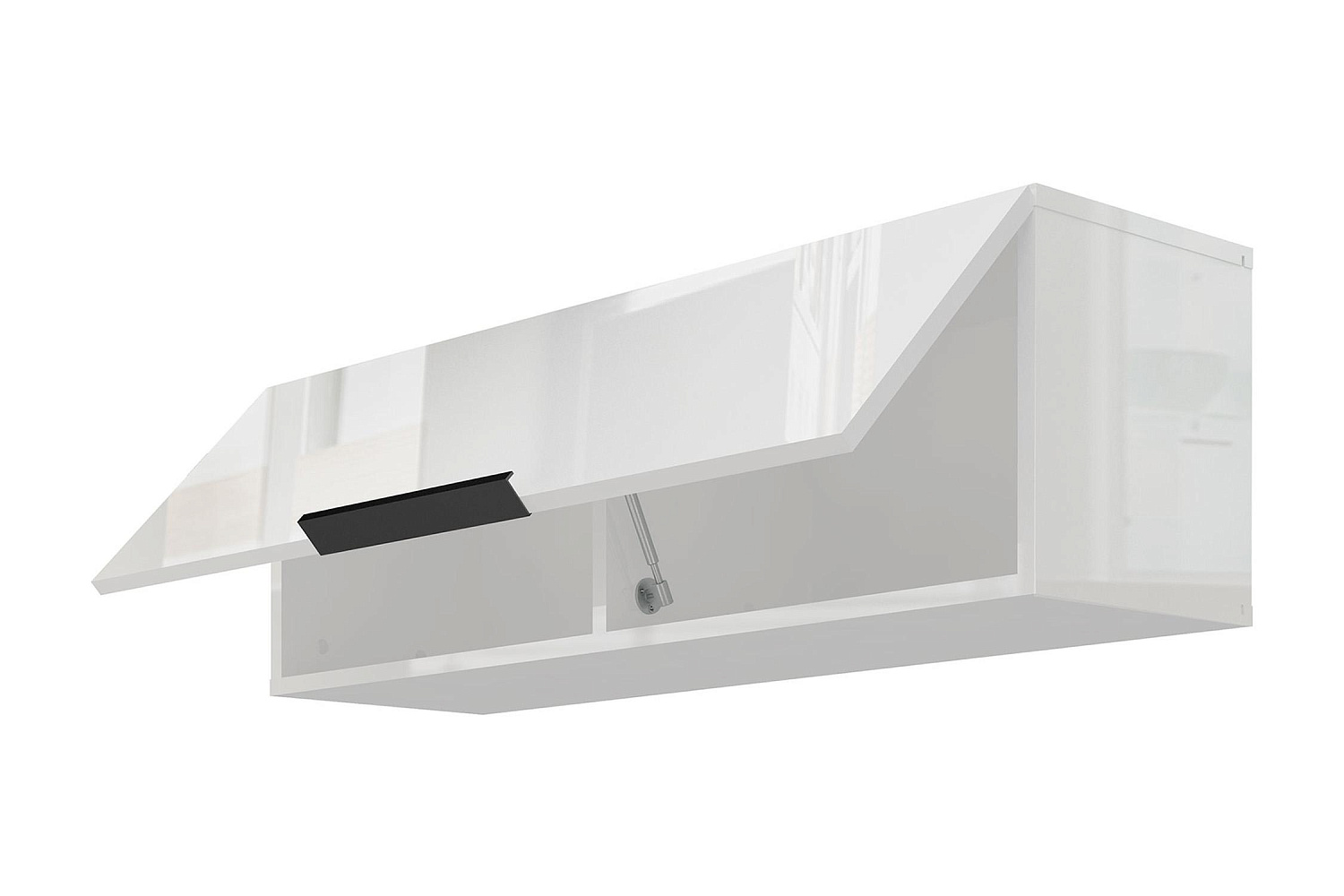 Полка навесная Слайд 462.01 белый глянец