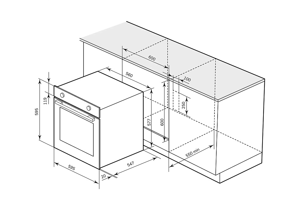 Встраиваемый духовой шкаф MILLEN MEO 6002 BB
