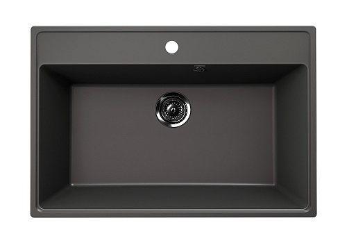 Мойка врезная кварцевая Ulgran Quartz Forte 76х50 см, асфальт