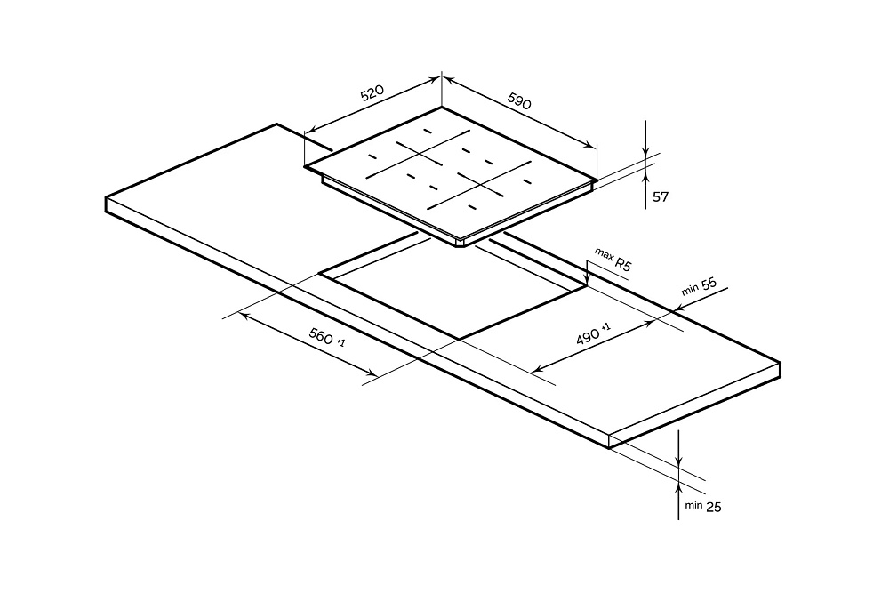 Индукционная варочная панель MILLEN MIH 602 BL