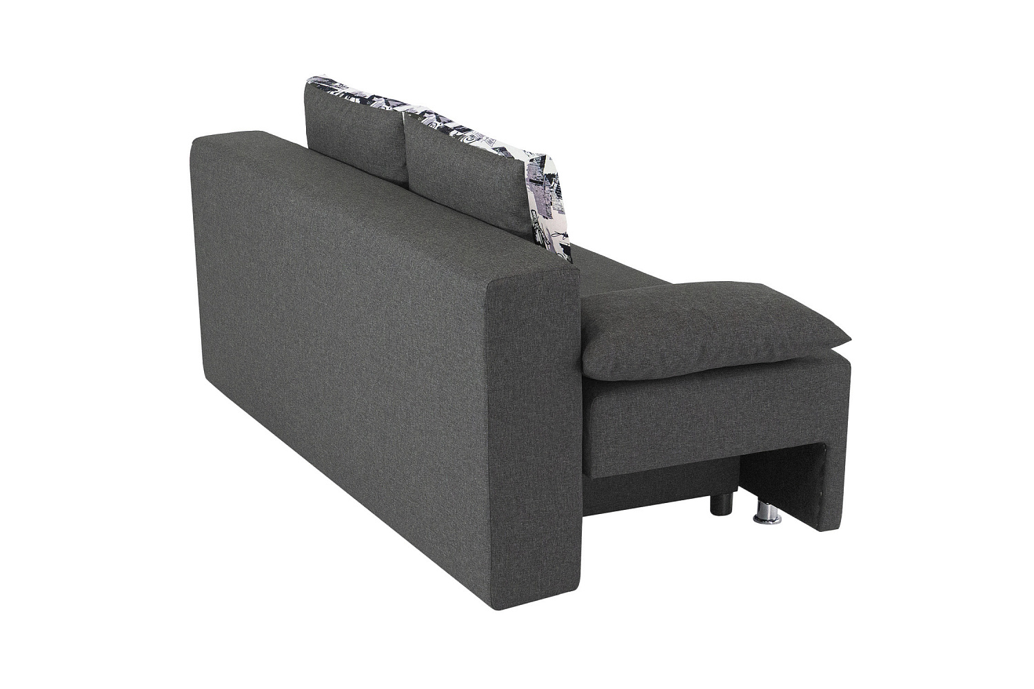 Диван еврокнижка Куба-2 серый / принт Сити