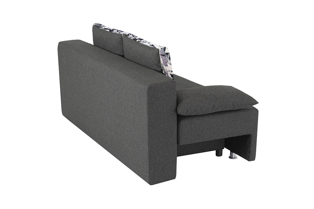 Диван еврокнижка Куба-2 серый / принт Сити