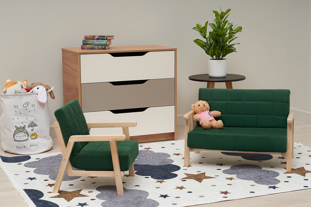 Диван Кроха темно-зеленый