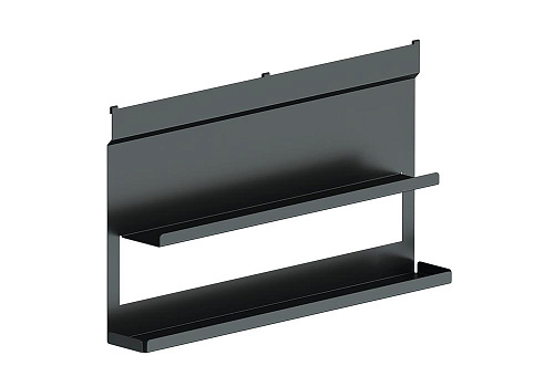 Полка для специй двухуровневая 55.6 см черный бархат матовый