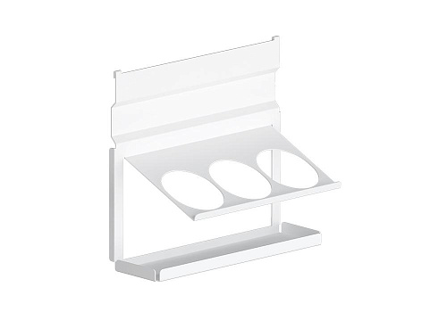 Полка-держатель для 3-х бутылок белый бархат матовый