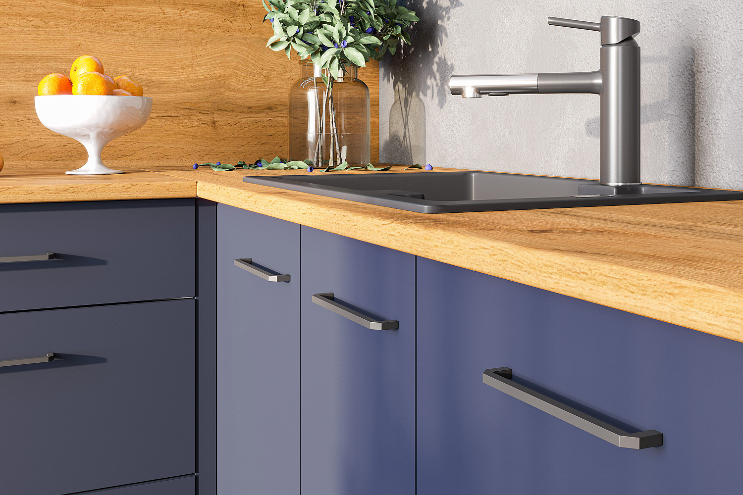 Модульная кухня Монора черничная нота