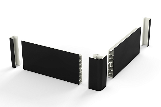 Угловое соединение 90° Н-100 черное