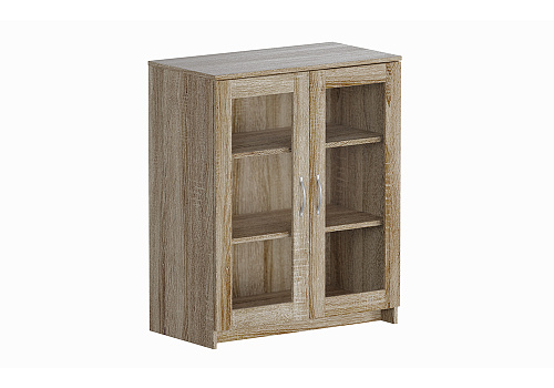 Комод с дверцами Сириус со стеклом сонома