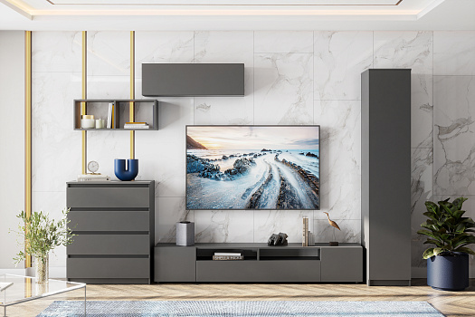 Гостиная Эккервуд графит серый