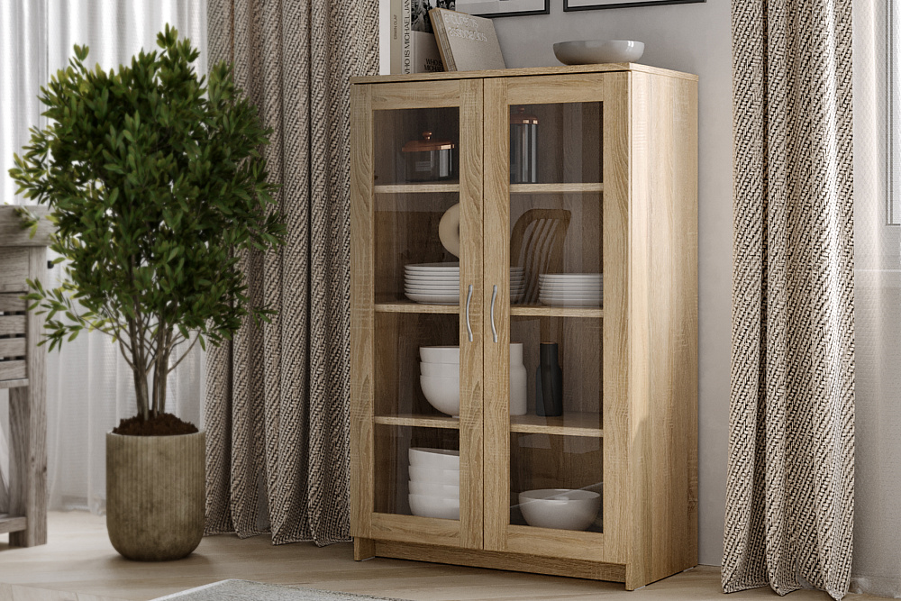 Шкаф-витрина Сириус сонома