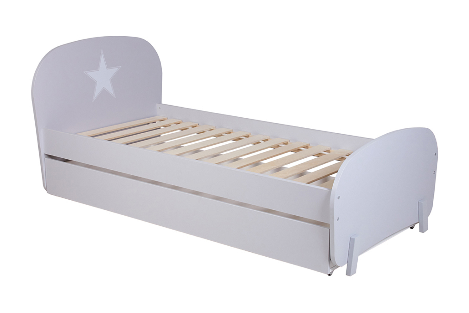 Кровать детская Mirum 1915 с ящиком серый