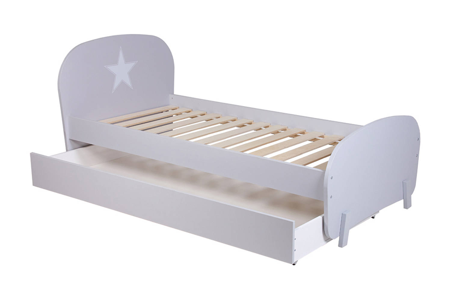 Кровать детская Mirum 1915 с ящиком серый