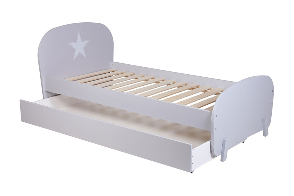 Кровать детская Mirum 1915 с ящиком серый