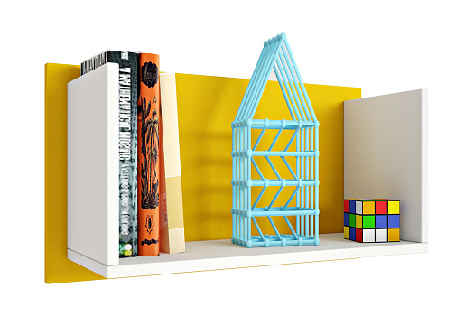 Полка книжная Mirum 5L 600 желтый / белый