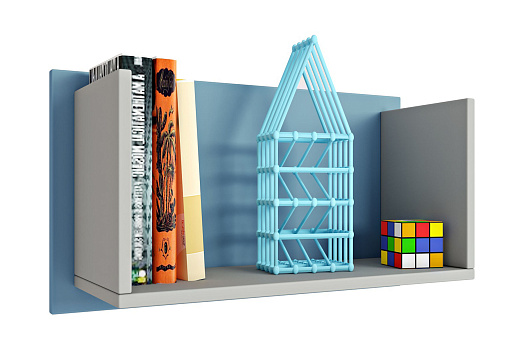 Полка книжная Mirum 5L 600 голубой / серый
