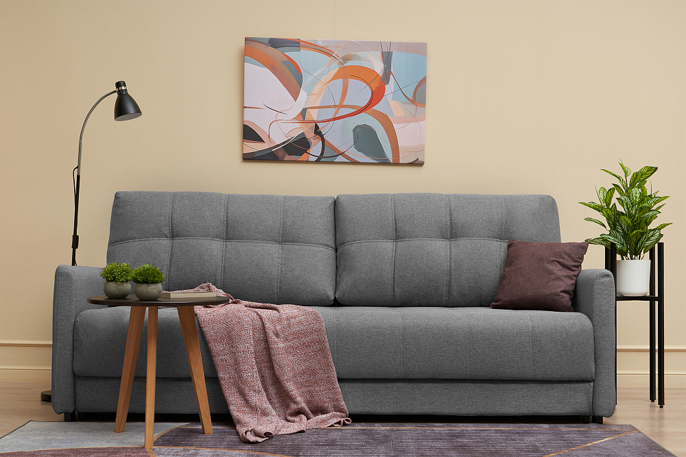 Диван еврокнижка Рон Loft серый арт. 08-172347 150х200 см купить по ...