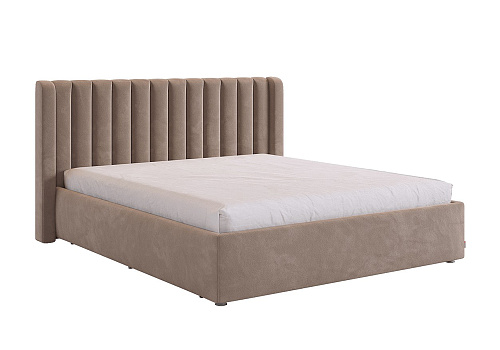 Кровать Ева 1.6 м велюр латте