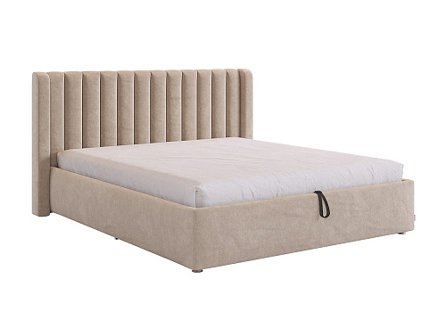 Кровать Ева с подъемным механизмом велюр капучино