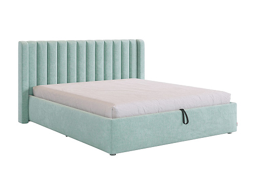 Кровать Ева с подъемным механизмом велюр мята