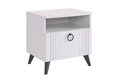 Тумба прикроватная Ева белое дерево / белый матовый