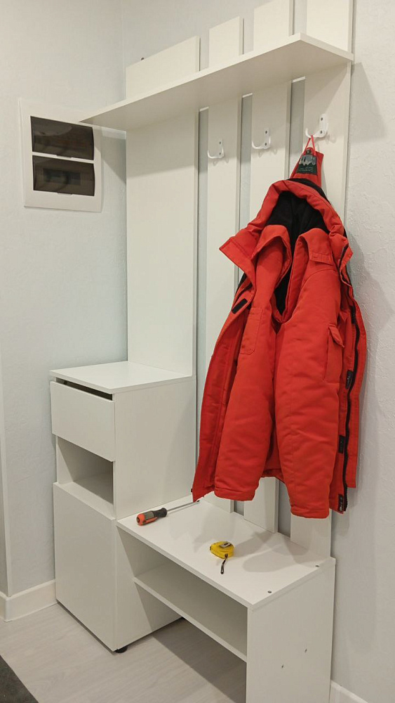 Прихожая Грейс белый текстурный