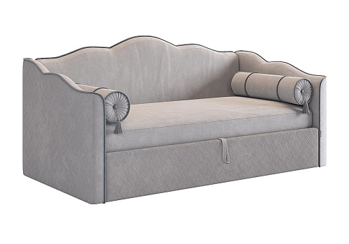 Софа Лея велюр галька / графит