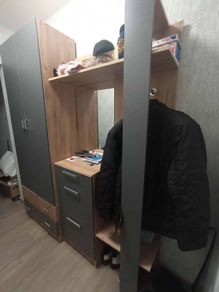 Шкаф Мартина 2-дверный графит / дуб крафт