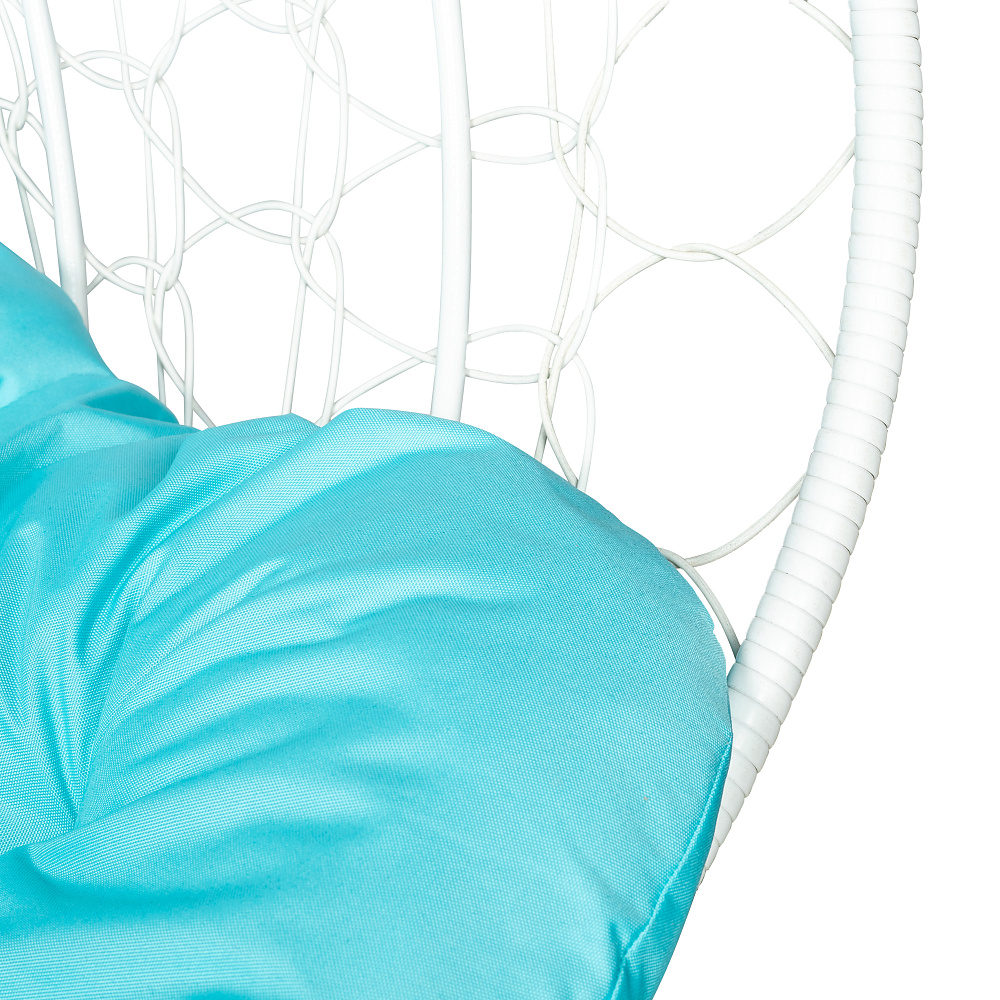 Кресло подвесное Leset Бали белое / бирюзовое