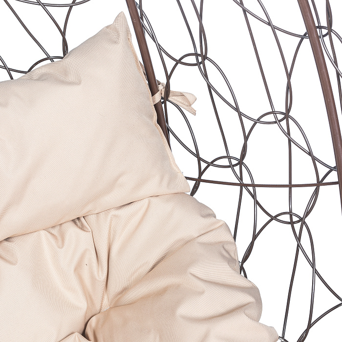 Кресло подвесное Leset Бали коричневое / бежевое