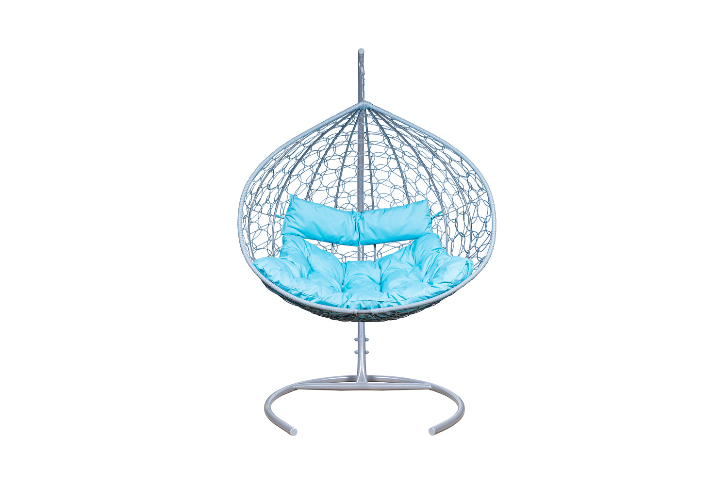 Кресло подвесное Leset Бали серый металлик / бирюзовое