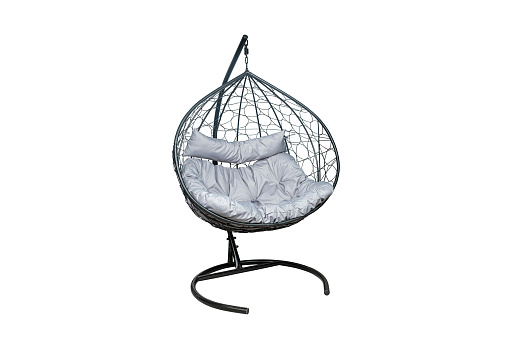 Кресло подвесное Leset Бали черное / светло-серое